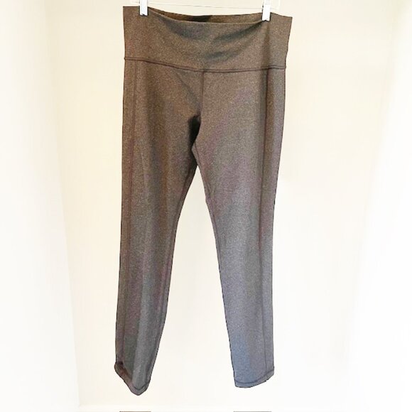 Lululemon Womens Charcoal Straight Leg Yoga Exercise Pants, Size 12 - Picture 1 of 4